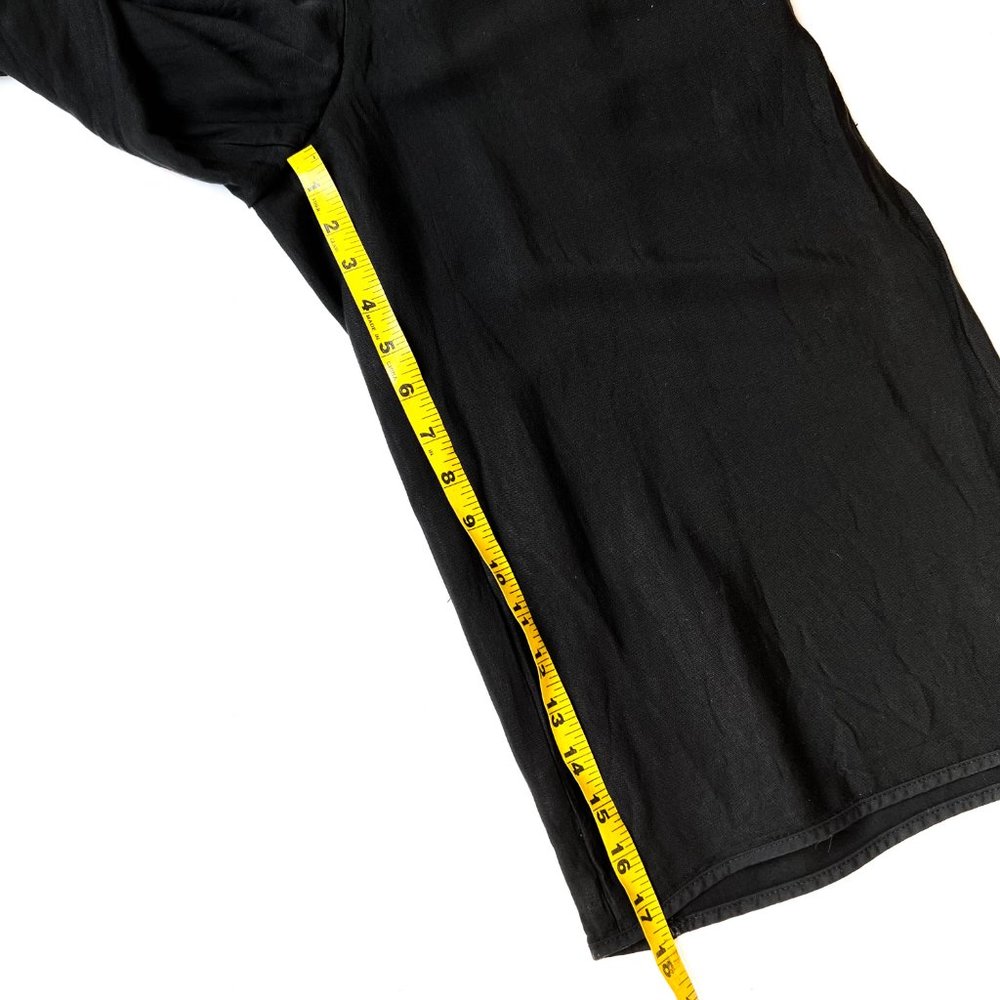 WON HUNDRED black wide leg trousers w/pockets + elastic waist - Picture 4 of 5